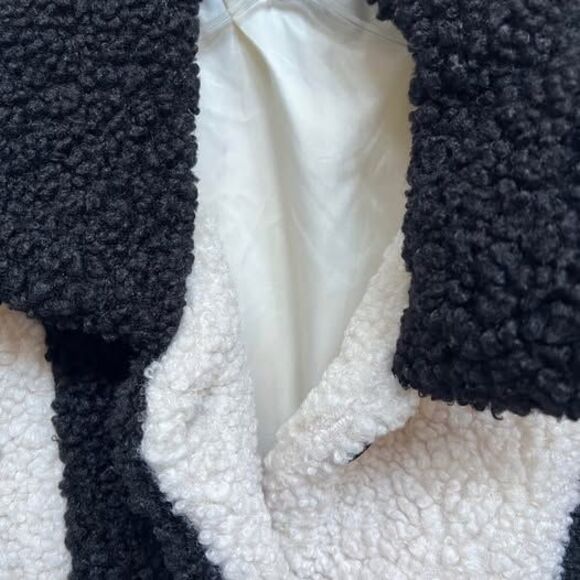 Coolane Women's Plus Size Teddy Fleece Colorblock Jacket Size OXL - Picture 6 of 9